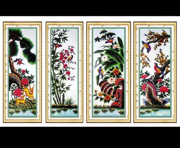 Ý nghĩa bộ tranh tứ quý Tùng, Cúc, Trúc, Mai